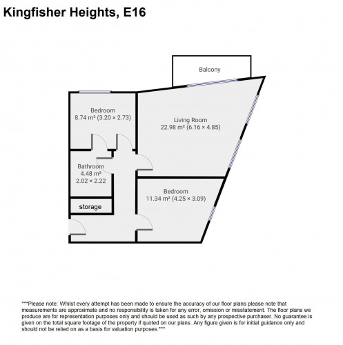 Floorplan for Kingfisher Heights, Bramwell Way, London, E16