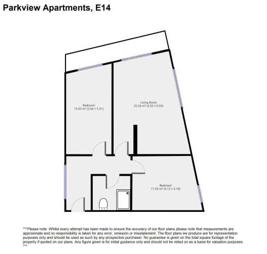 Floorplan for Parkview Apartments, E14