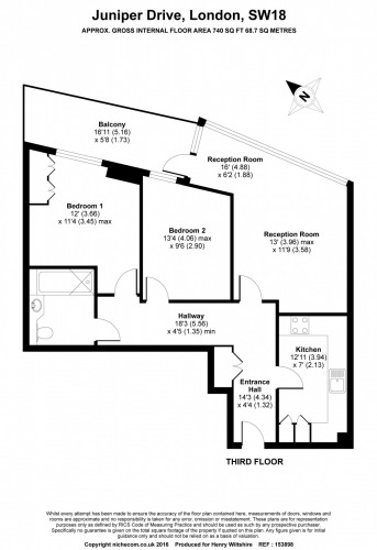 Floorplan for Pinnacle House, SW18